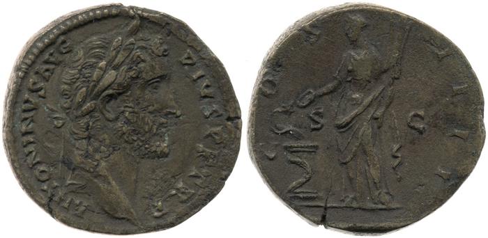 RIC III Antoninus Pius 761, реверс, Британский музей