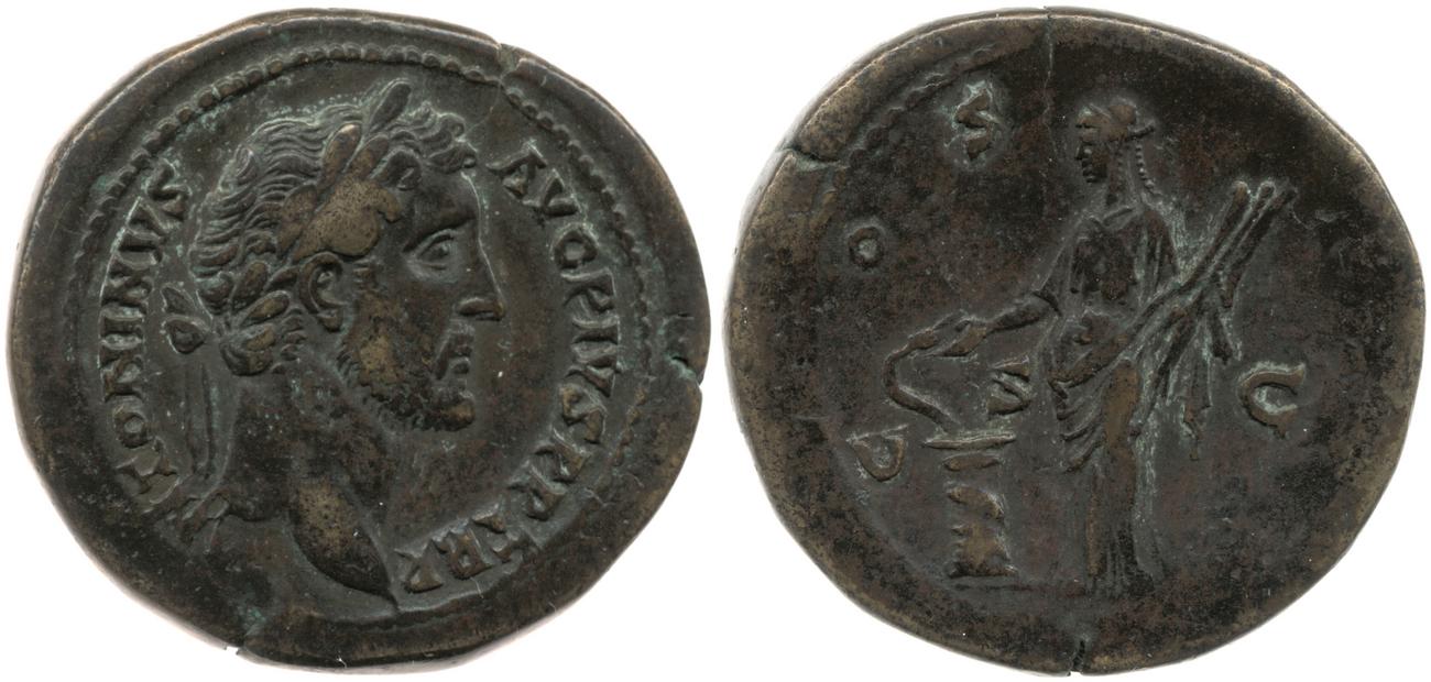 RIC III Antoninus Pius 761, аверс, Британский музей