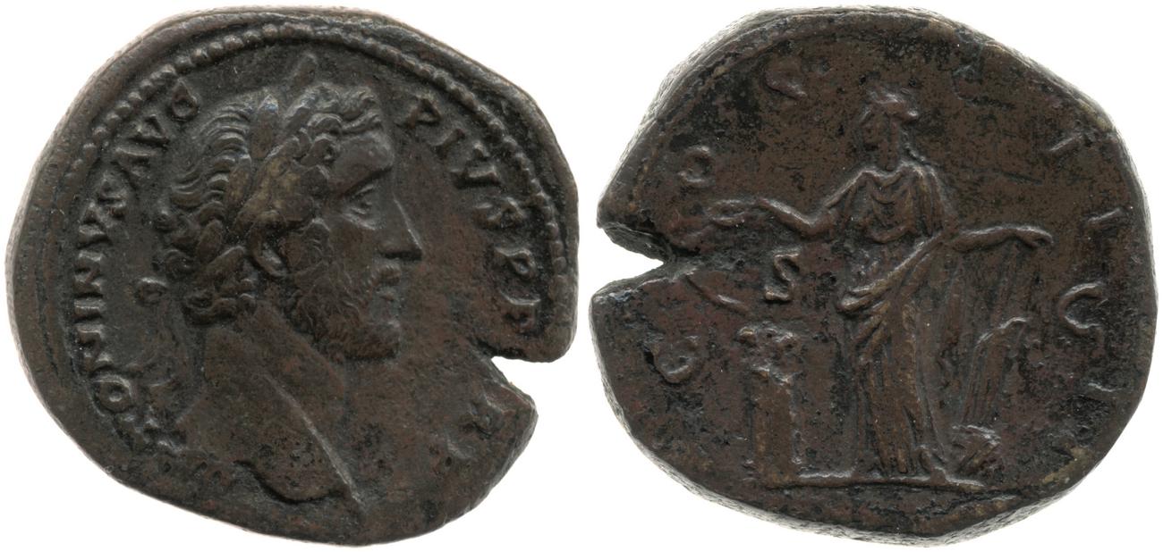 RIC III Antoninus Pius 762, аверс, Британский музей