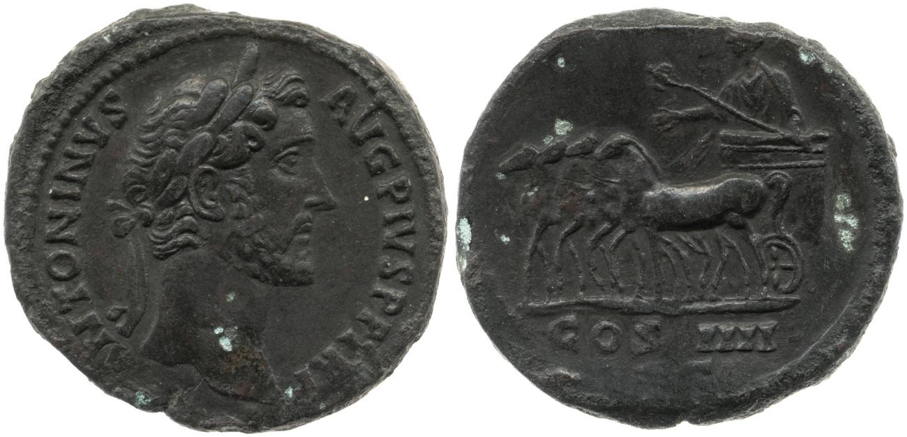 RIC III Antoninus Pius 767A, аверс, bm