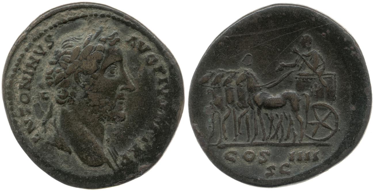 RIC III Antoninus Pius 767A, аверс, bm