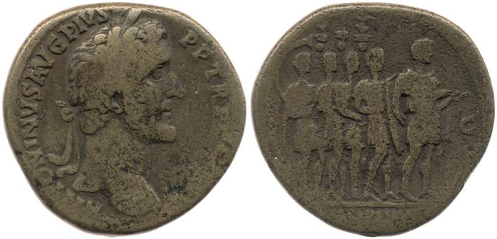RIC III Antoninus Pius 769, реверс, Британский музей