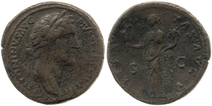 RIC III Antoninus Pius 776, реверс, bm