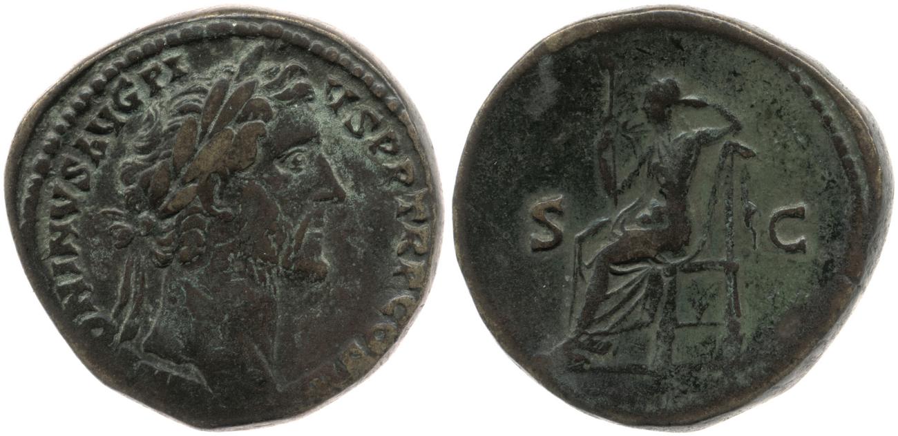 RIC III Antoninus Pius 782, аверс, bm