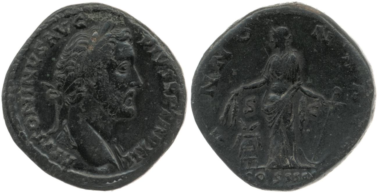 RIC III Antoninus Pius 854, аверс, bm