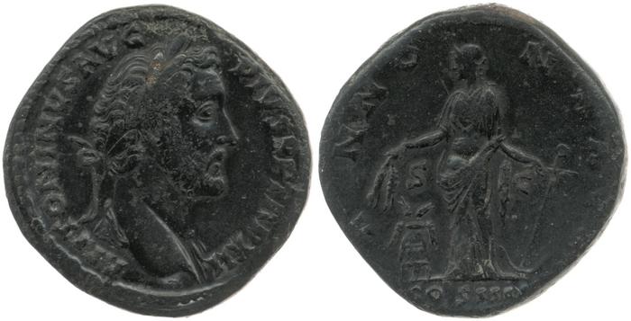 RIC III Antoninus Pius 854, реверс, bm