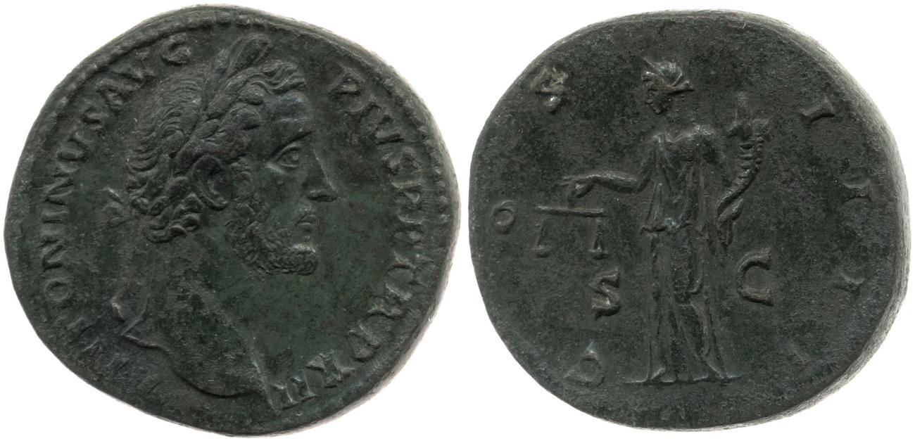 RIC III Antoninus Pius 855, аверс, bm