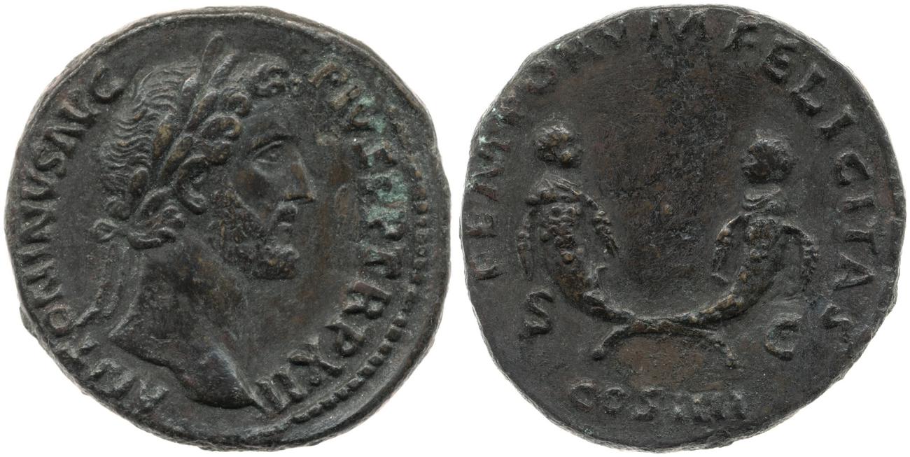 RIC III Antoninus Pius 857, аверс, bm