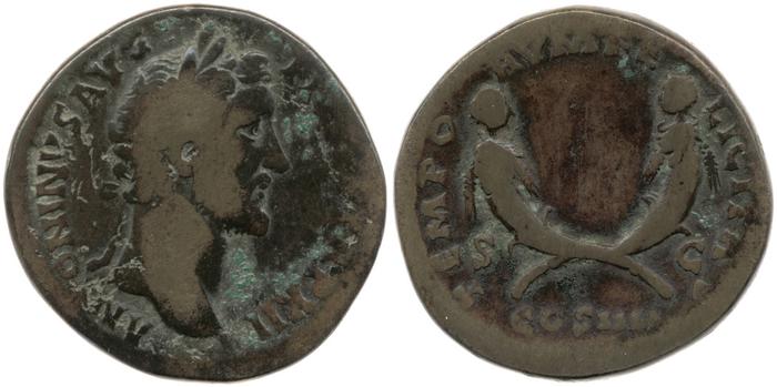 RIC III Antoninus Pius 857, реверс, bm