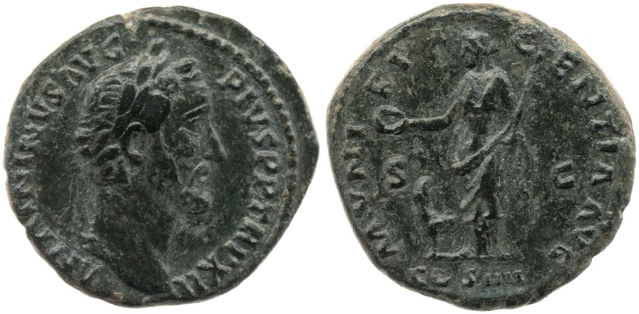 RIC III Antoninus Pius 861, аверс, bm