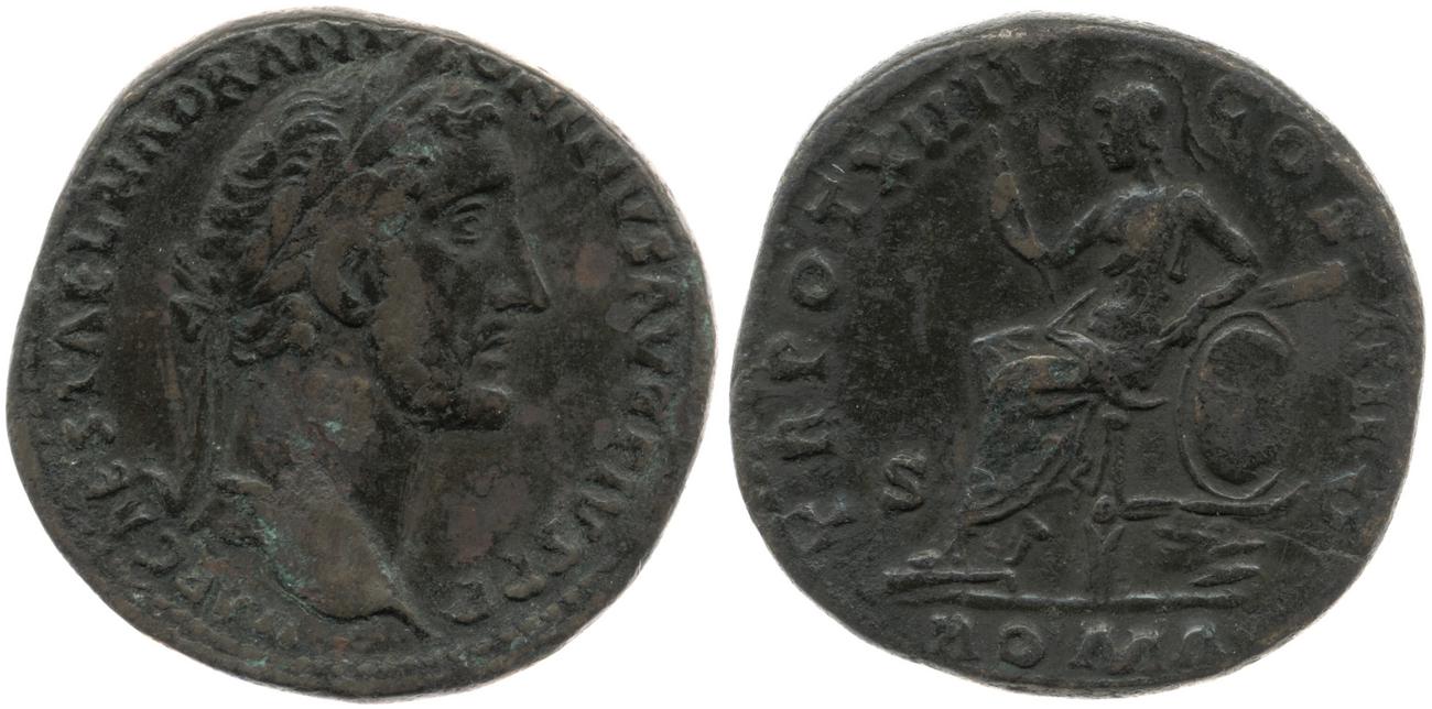 RIC III Antoninus Pius 874, аверс, bm