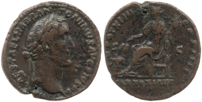 RIC III Antoninus Pius 880, реверс, bm