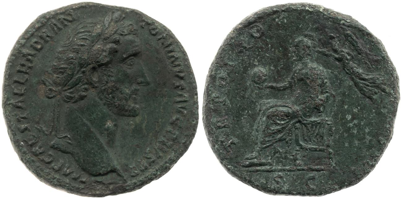 RIC III Antoninus Pius 889, аверс, bm