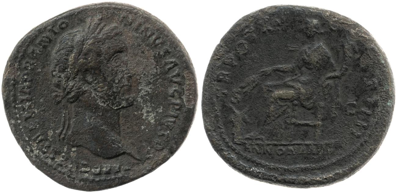 RIC III Antoninus Pius 891, аверс, bm