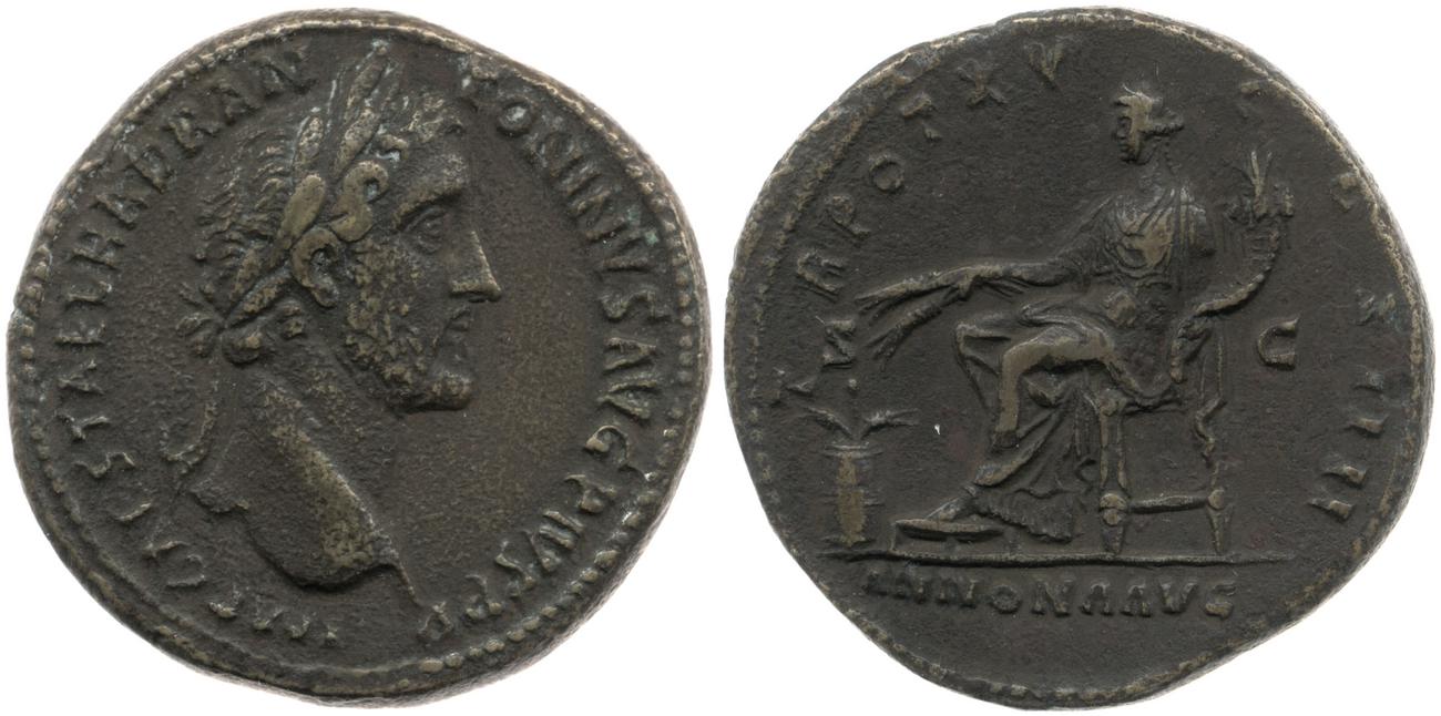 RIC III Antoninus Pius 891, аверс, bm