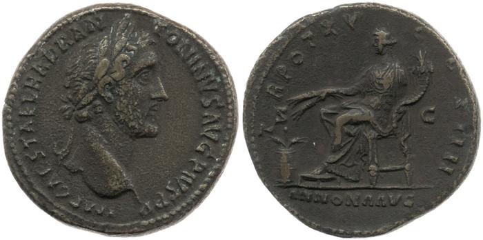 RIC III Antoninus Pius 891, реверс, bm