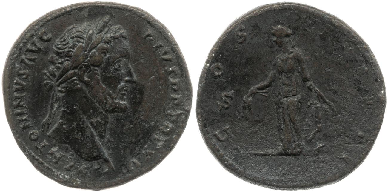 RIC III Antoninus Pius 884, аверс, bm