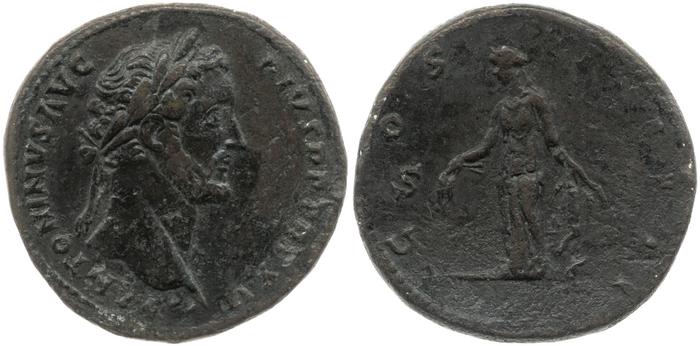 RIC III Antoninus Pius 884, реверс, bm