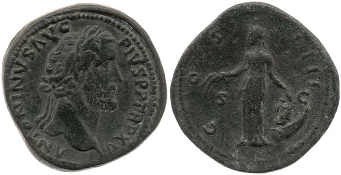 реверс RIC III Antoninus Pius 884