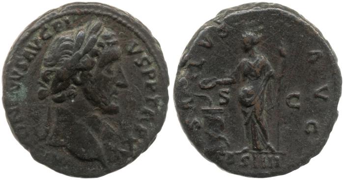 RIC III Antoninus Pius 900A, реверс, bm