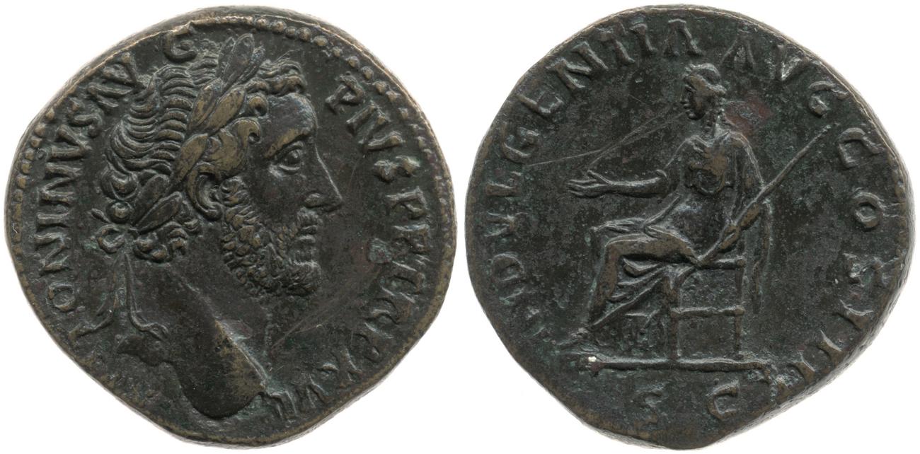 RIC III Antoninus Pius 904, аверс, bm