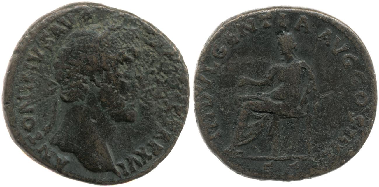 RIC III Antoninus Pius 904, аверс, bm