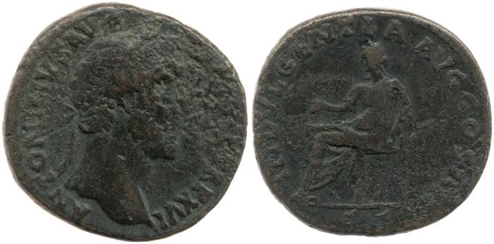 RIC III Antoninus Pius 904, реверс, bm