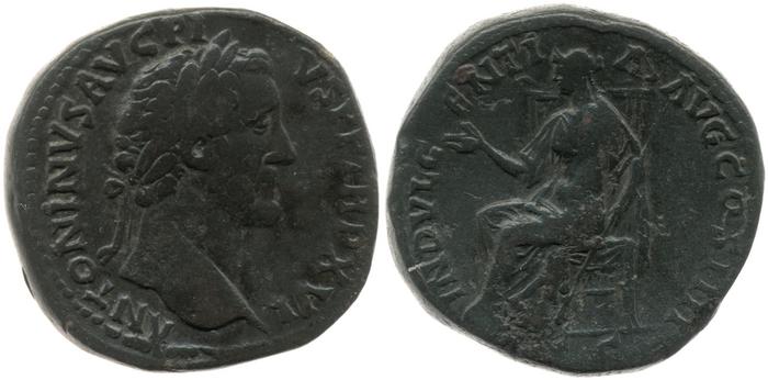 RIC III Antoninus Pius 904, реверс, bm