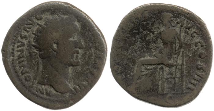 RIC III Antoninus Pius 907, реверс, bm