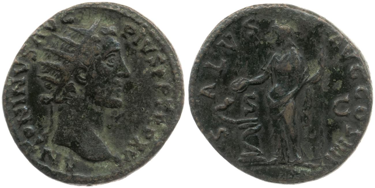 RIC III Antoninus Pius 909A, аверс, bm
