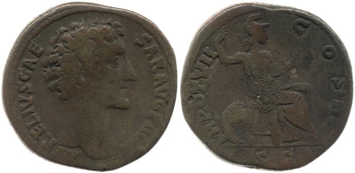 RIC III Antoninus Pius 1309A, реверс, bm