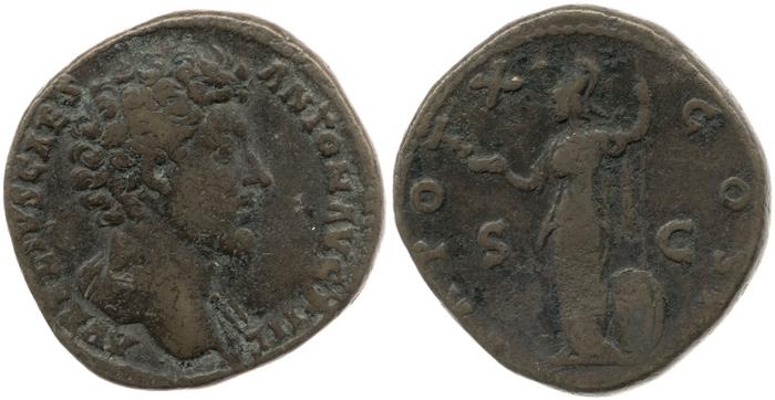 RIC III Antoninus Pius 1325A, реверс, bm