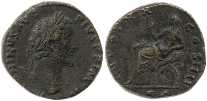 RIC III Antoninus Pius 967, реверс, bm