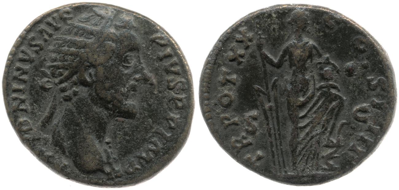 RIC III Antoninus Pius 969, аверс, Британский музей