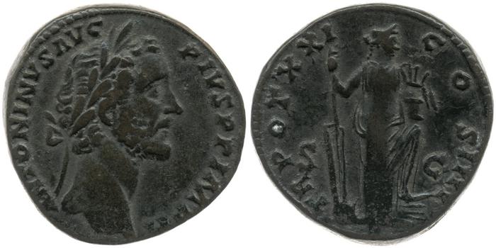 реверс RIC III Antoninus Pius 980