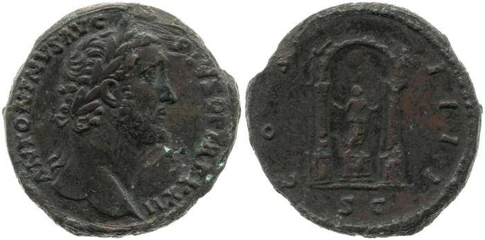 RIC III Antoninus Pius 999, реверс, bm