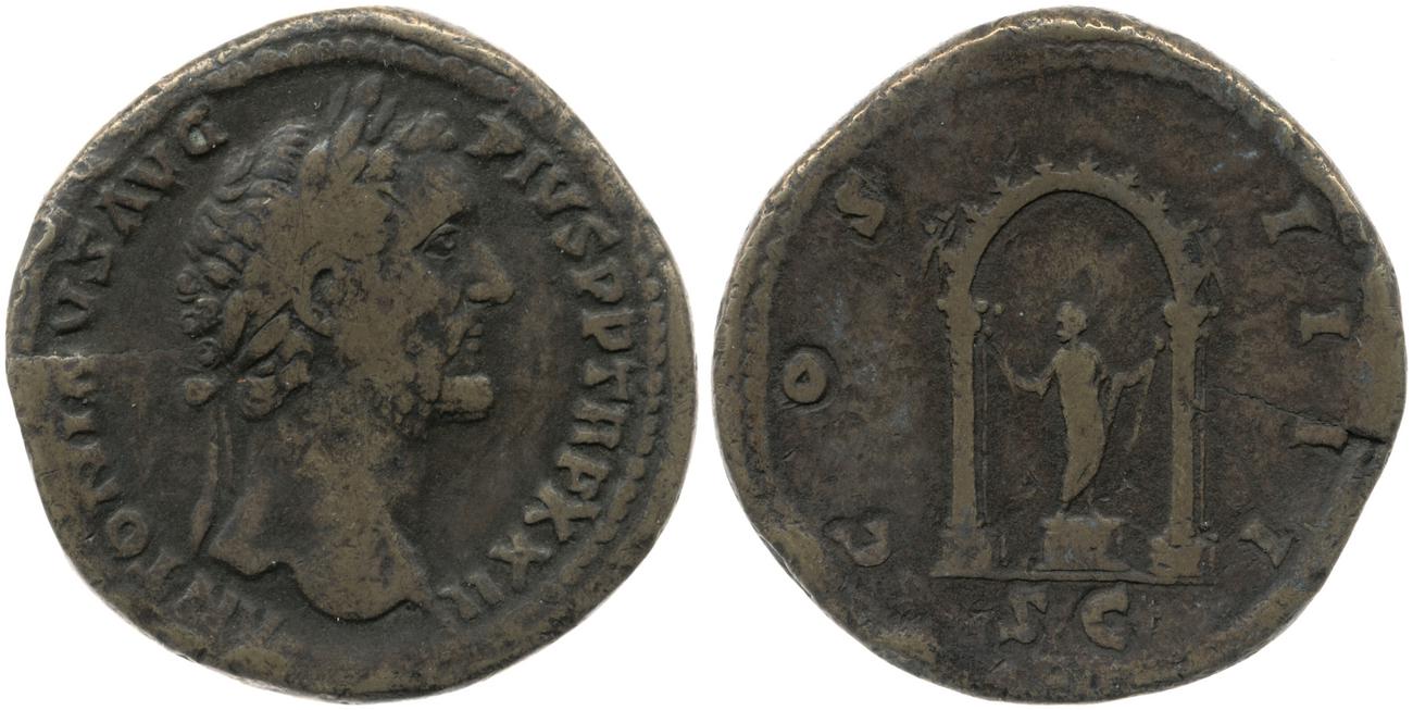 RIC III Antoninus Pius 999, аверс, bm