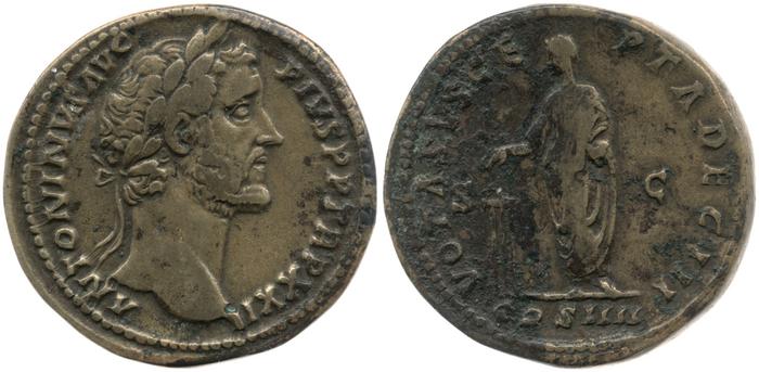 RIC III Antoninus Pius 1010, реверс, bm