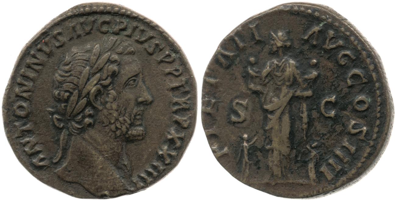 RIC III Antoninus Pius 1045, аверс, bm