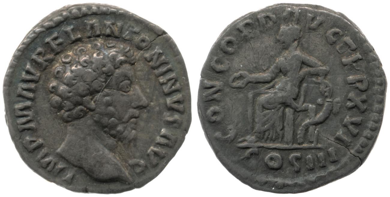 RIC III Marcus Aurelius 35, аверс, bm