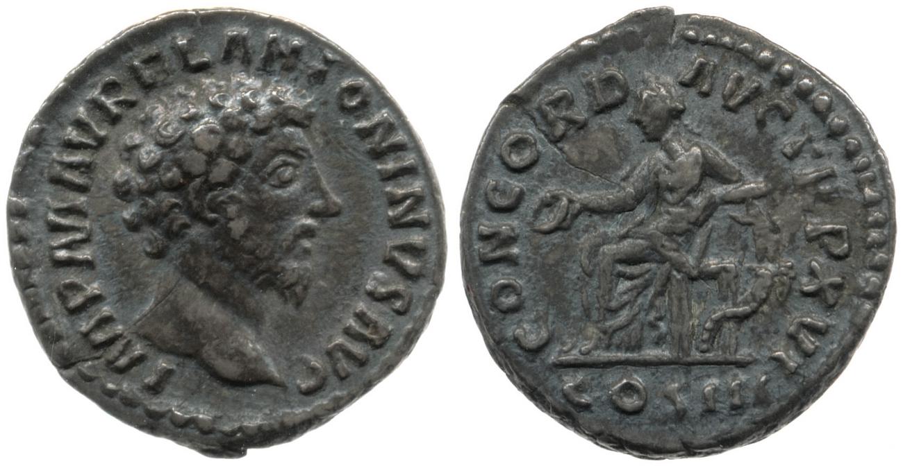 RIC III Marcus Aurelius 35, аверс, bm