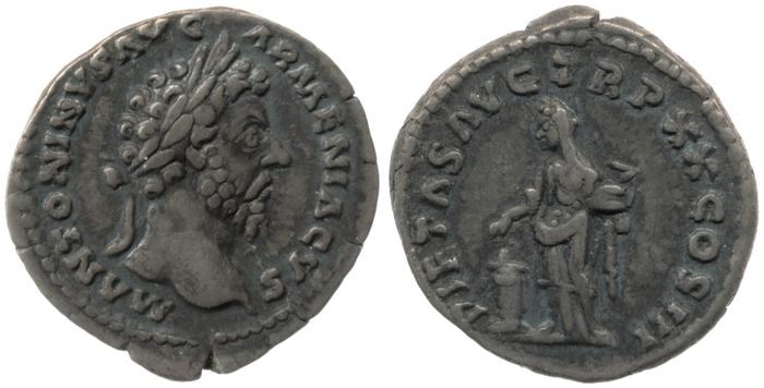 реверс RIC III Marcus Aurelius 148