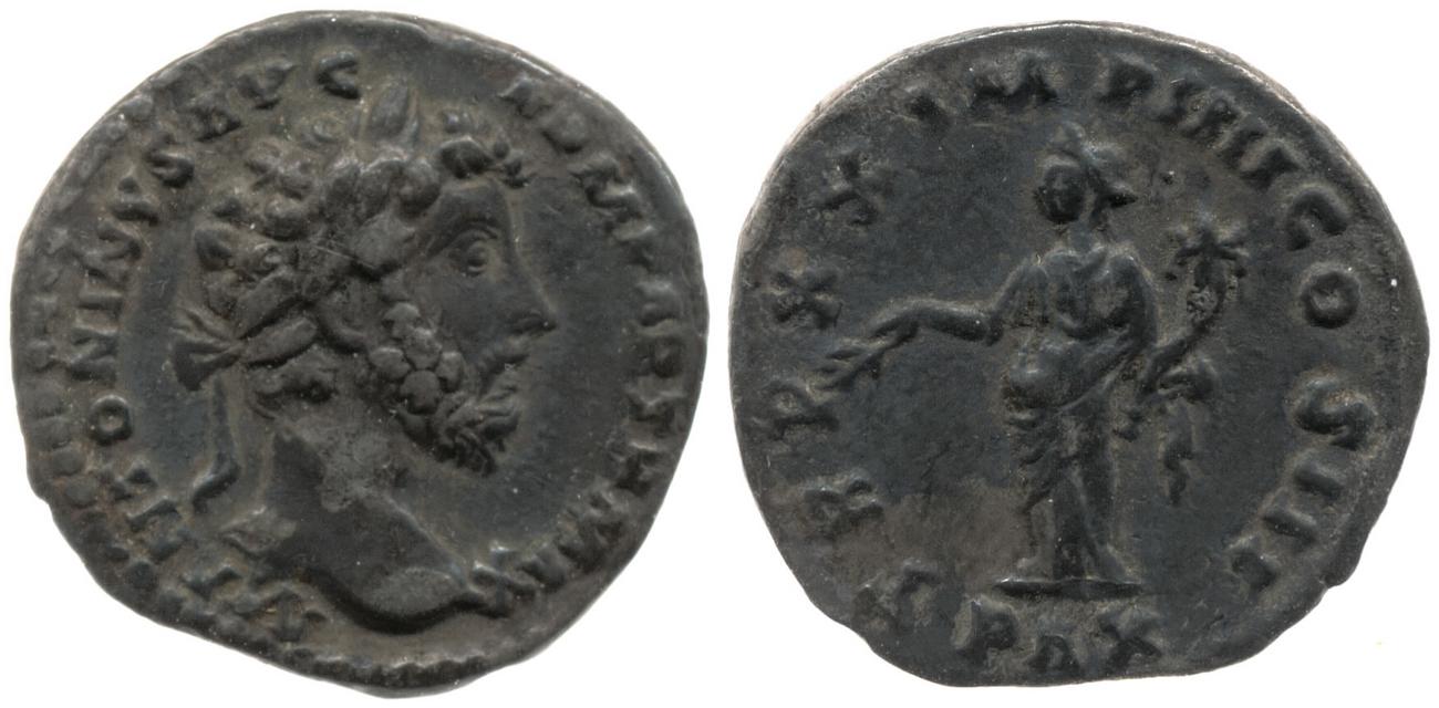 RIC III Marcus Aurelius 159, аверс, bm