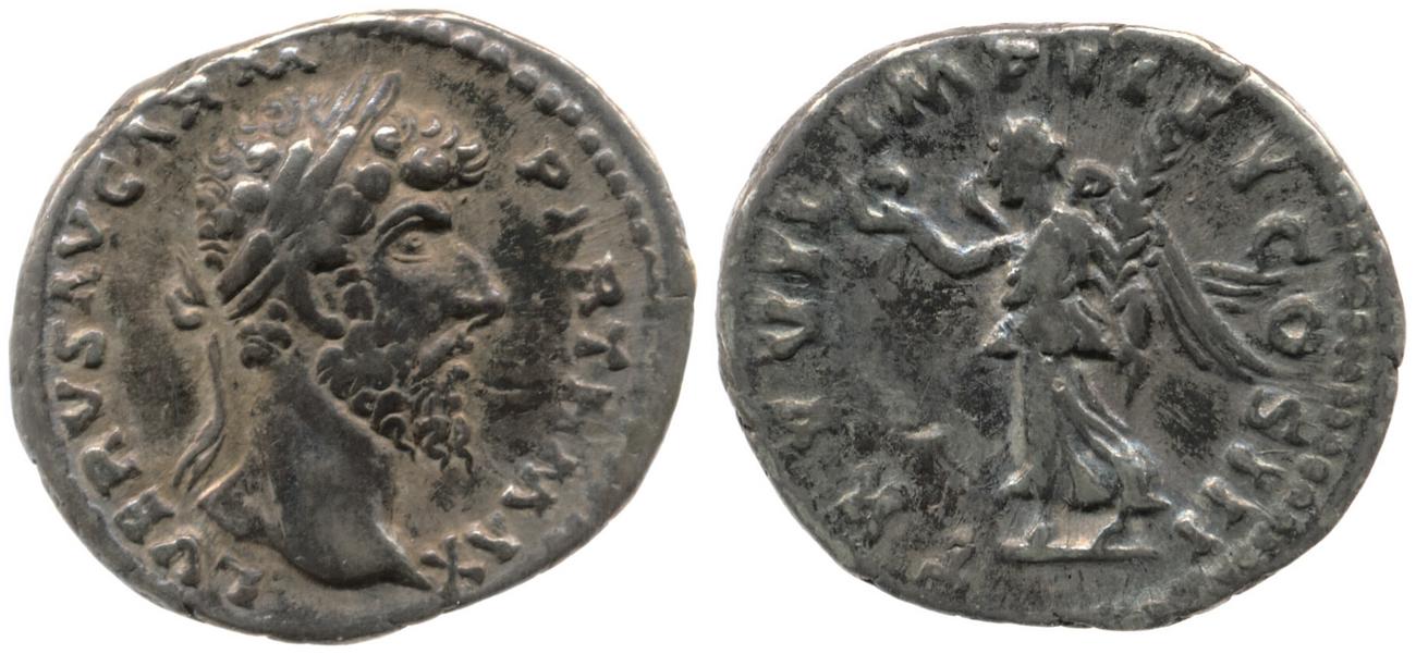 RIC III Marcus Aurelius 574, аверс, Британский музей