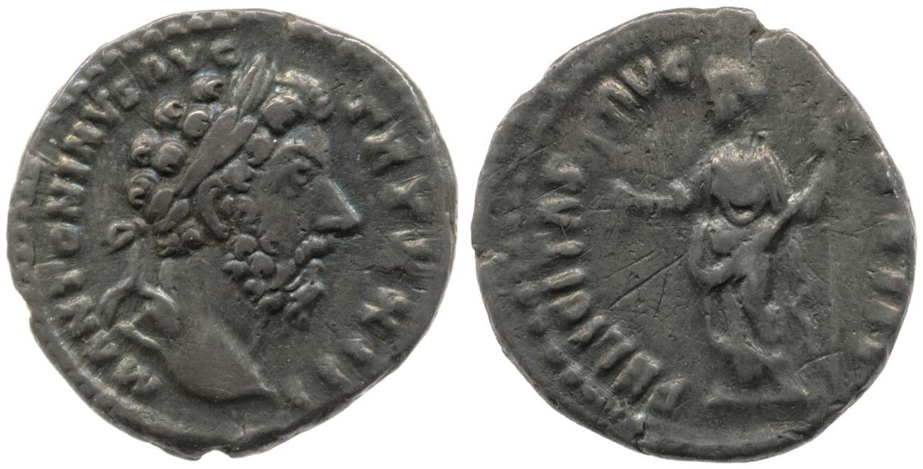 RIC III Marcus Aurelius 203, аверс, bm