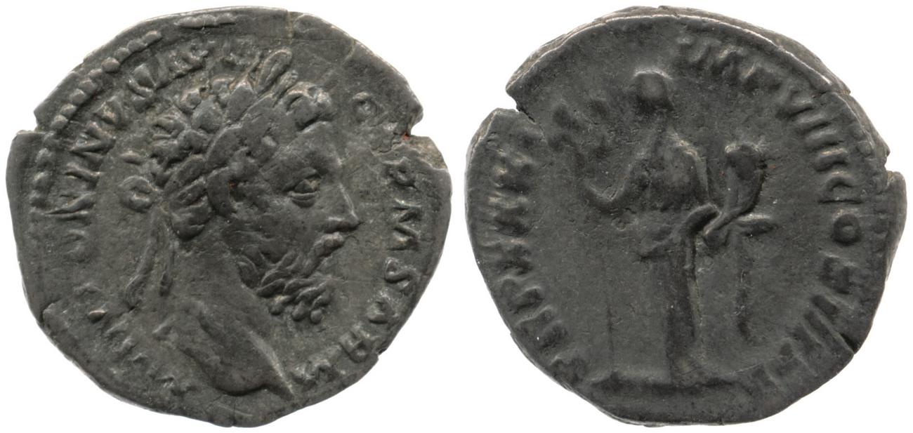 RIC III Marcus Aurelius 377, аверс, bm