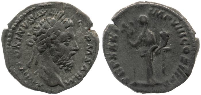 RIC III Marcus Aurelius 377, реверс, bm