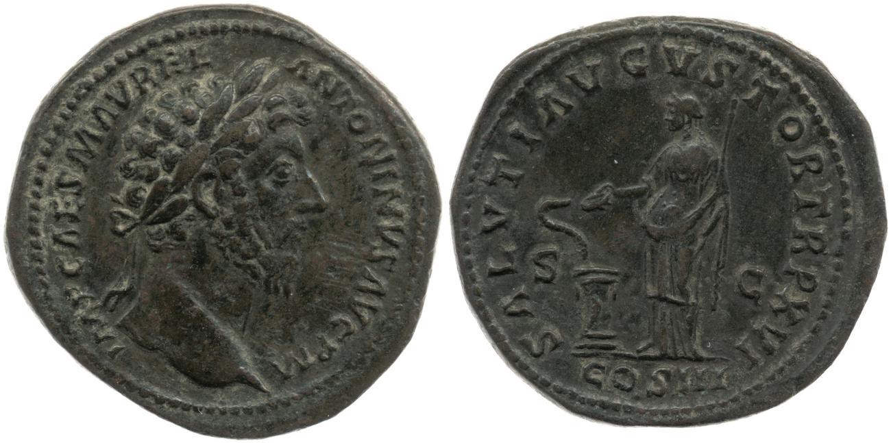 RIC III Marcus Aurelius 836, аверс, Британский музей