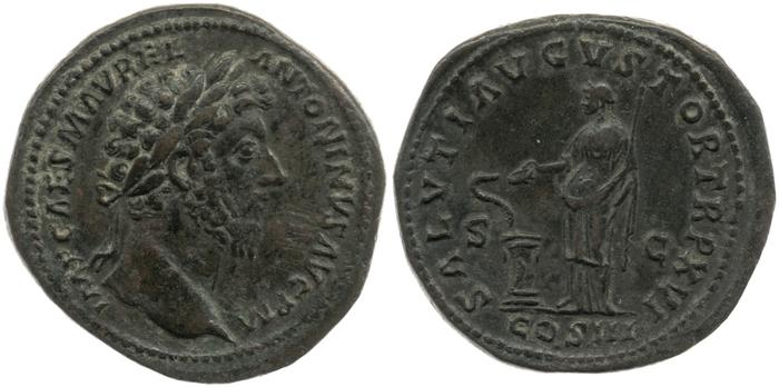 RIC III Marcus Aurelius 836, реверс, Британский музей