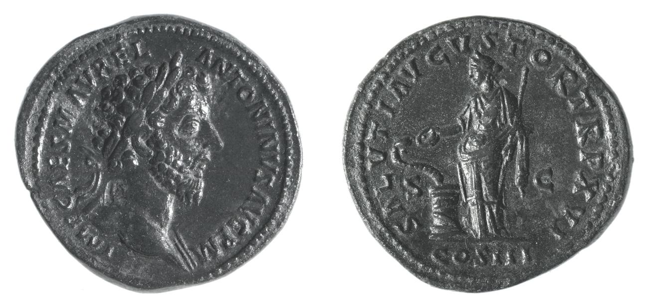 RIC III Marcus Aurelius 836, аверс, Британский музей